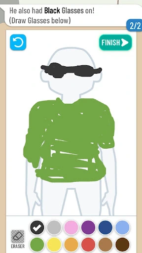 Gameplay screenshot 2 from Line Up: Draw the Criminal - Casual game